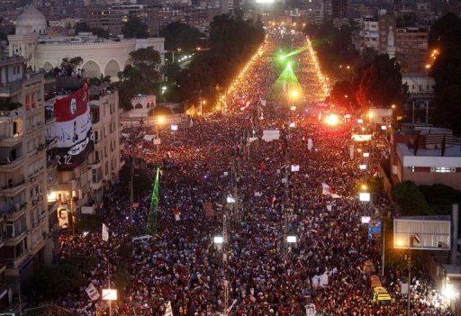Enormous protests as Egypt millions gather