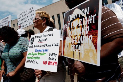 Zimmerman Trial Protesters Joined policy
