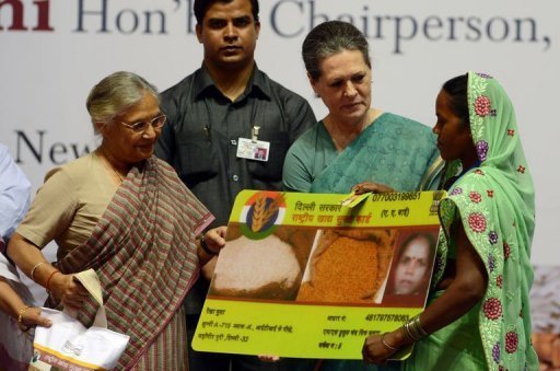 Indian food for poor program Sonia Gandhi