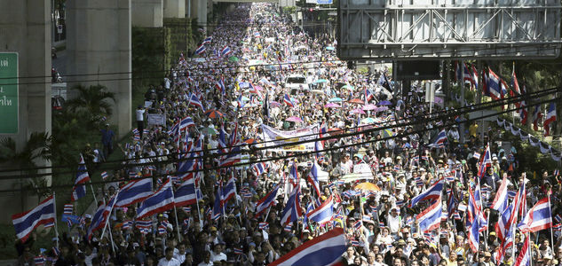 Thailand Democracy Protests thousands