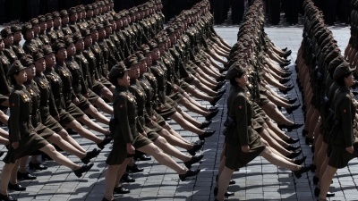 North Korea Propaganda Video soldiers marching