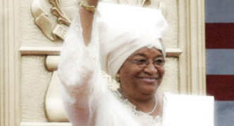 Liberia's departing President Sirleaf