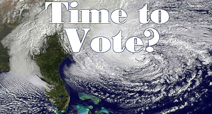 Voting Takes Back Seat to Hurricane